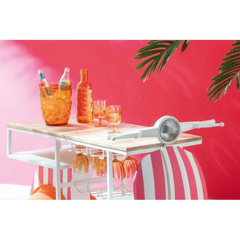 Seau à glaçons design 3,4 litres Plastique réutilisable Orange Léonard 