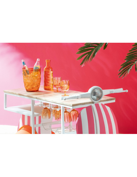 Seau à glaçons design 3,4 litres Plastique réutilisable Orange Léonard 