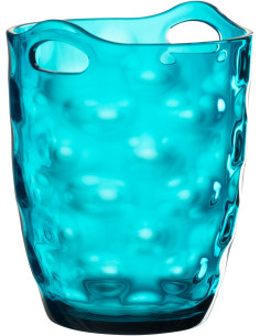 Seau à glaçons design 3,4 litres Plastique réutilisable Bleu Léonard 