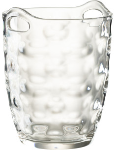 Seau à glaçons design 3,4 litres Plastique réutilisable Transparent Léonard 