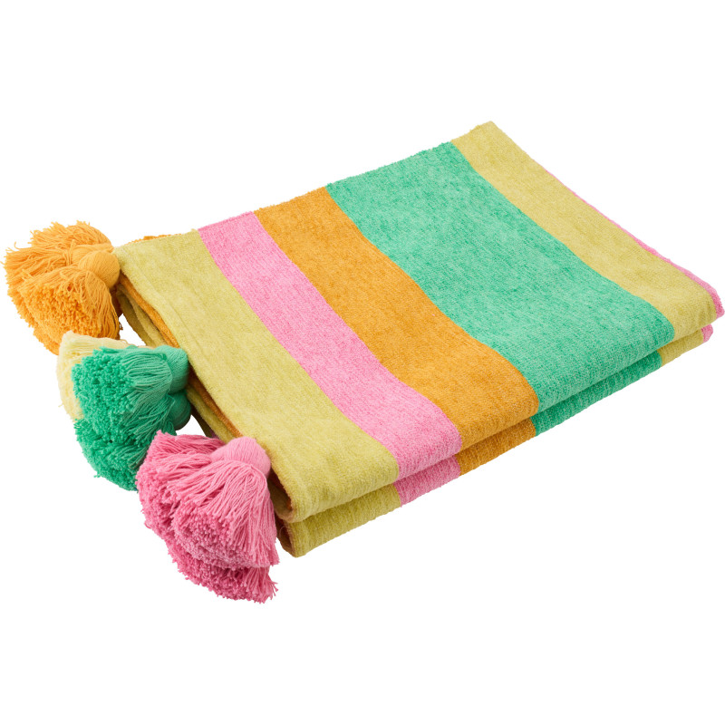 Plaid dopamine tropical 130x180 Tissu...