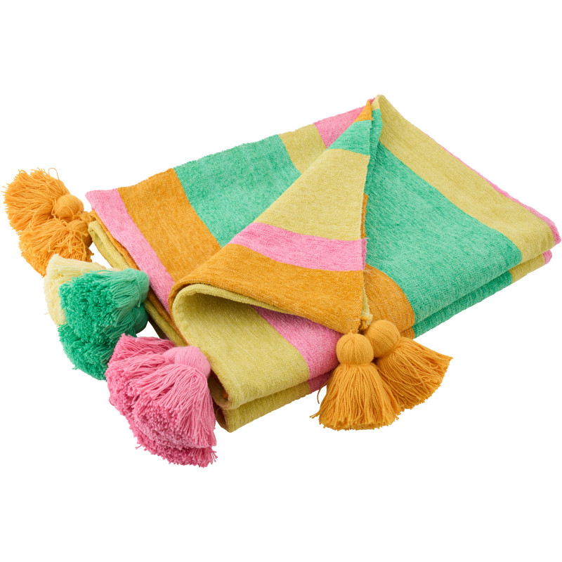 Plaid dopamine tropical 130x180 Tissu...