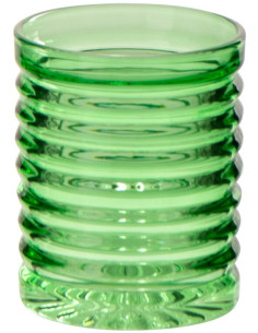 Verre rétro chic 280 ml Verre Vert Côtelé Zéloria 