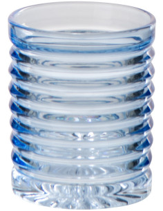 Verre rétro chic 280 ml Verre Bleu clair Côtelé Zéloria 