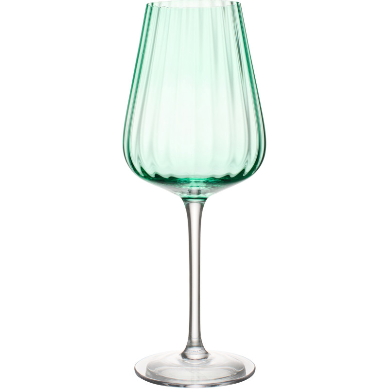 Verre à vin 566 ml Verre Vert Côtelé Wavana 
