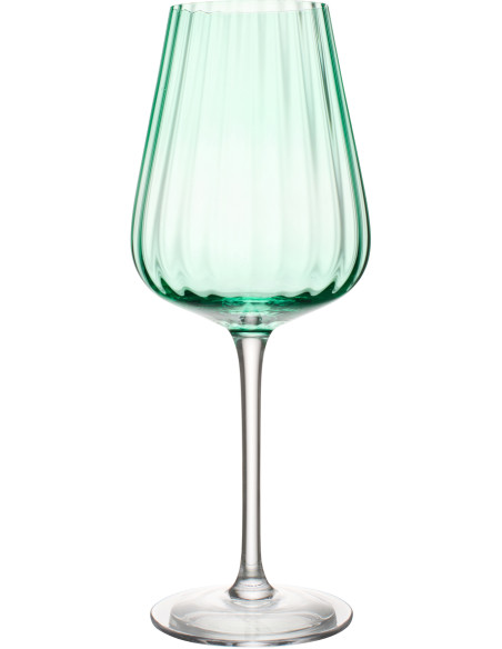 Verre à vin 566 ml Verre Vert Côtelé Wavana 