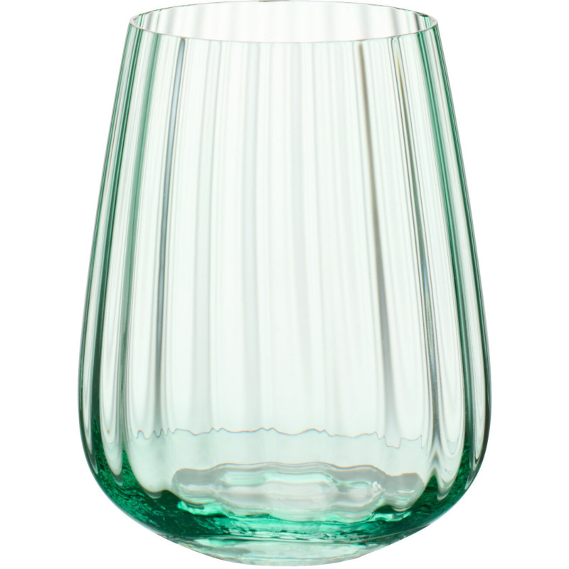 Verre à eau 480 ml Verre Vert Côtelé Wavana 