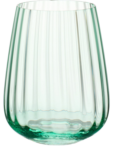 Verre à eau 480 ml Verre Vert Côtelé Wavana 
