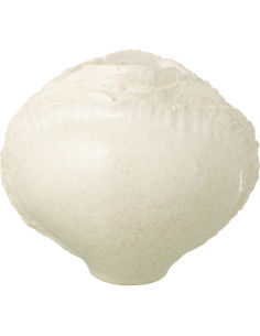 Vase minéral organique Boule H 30 cm Grès Blanc cassé Calcérana 