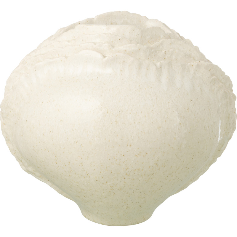 Vase minéral organique Boule H 30 cm Grès Blanc cassé Calcérana 