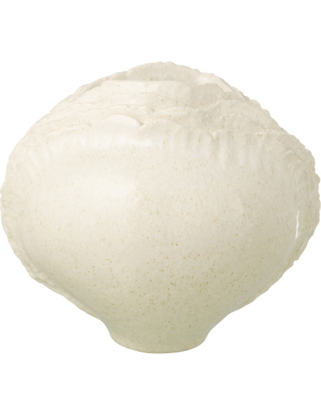 Vase minéral organique Boule H 30 cm Grès Blanc cassé Calcérana 