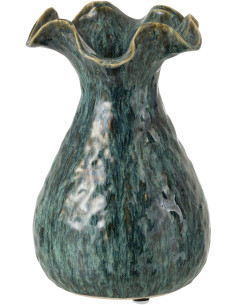 Vase irrégulier design rustique chic Balustre H 33 cm Argile Bleu Ronny 