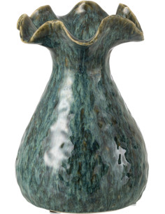 Vase irrégulier design rustique chic Balustre H 25 cm Argile Bleu Ronny 