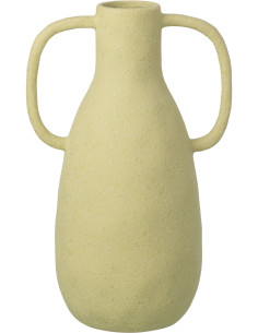 Vase design wabi-sabi 2 anses Amphore H 33 cm Grès Vert menthe Nomado 