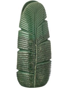 Vase design original Feuille H 38 cm Grès Vert foncé Palmoréna 