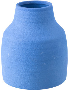 Vase design minimaliste H 23 cm Grès Bleu Ruby 