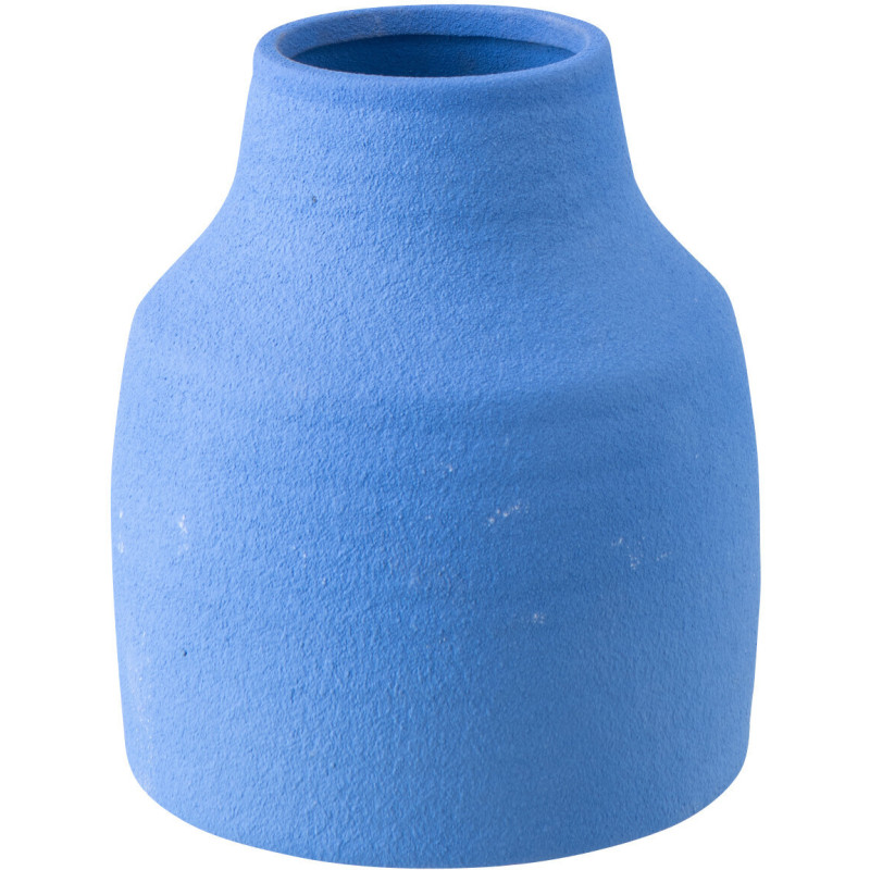 Vase design minimaliste H 23 cm Grès Bleu Ruby 
