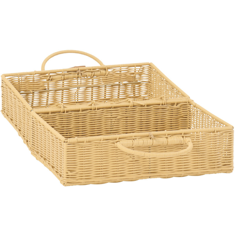 Valise de rangement déco Ourson 35 cm Rotin synthétique Naturel Tressé Callisto 