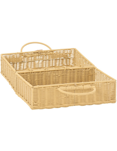 Valise de rangement déco Ourson 35 cm Rotin synthétique Naturel Tressé Callisto 