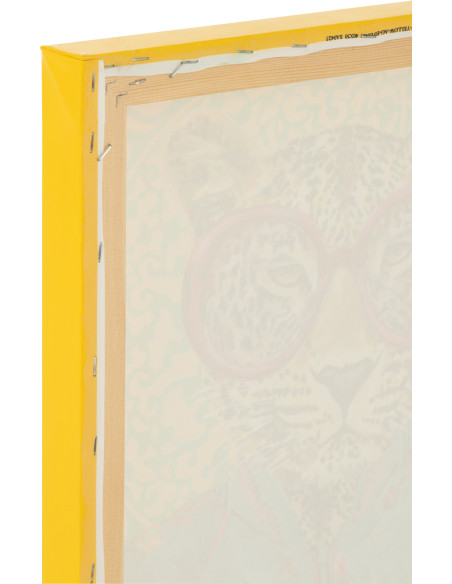 Toile murale peinte pop art Léopard 40x50 Leopika 