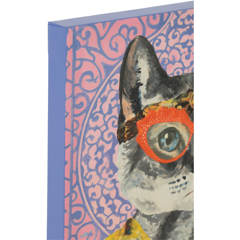 Toile murale peinte pop art Chien 40x50 Bulldo 