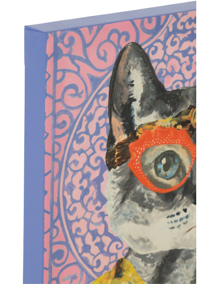 Toile murale peinte pop art Chien 40x50 Bulldo 