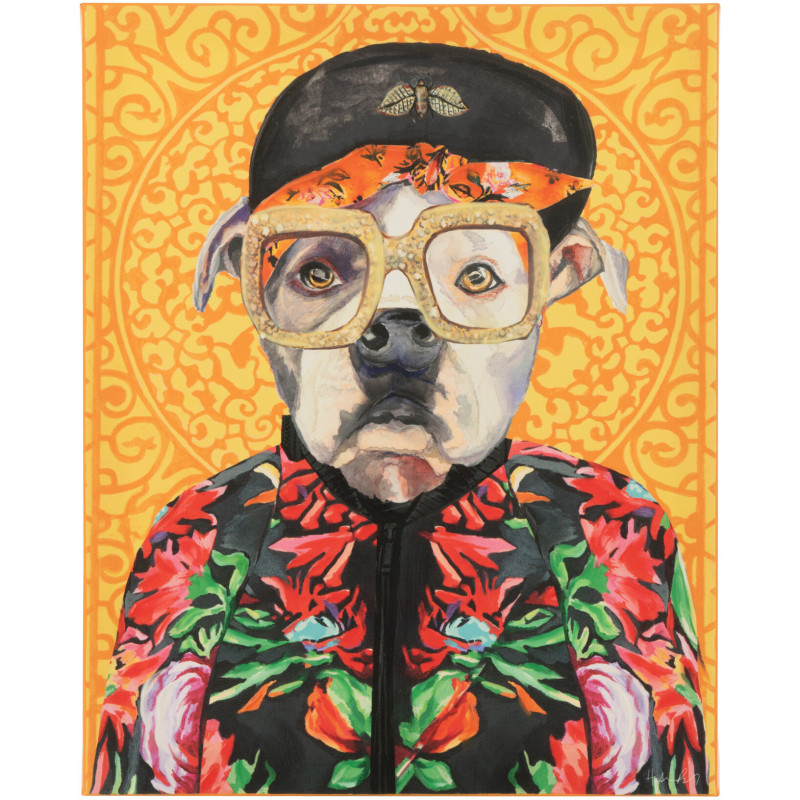 Toile murale peinte pop art Chat 40x50 Felonio 