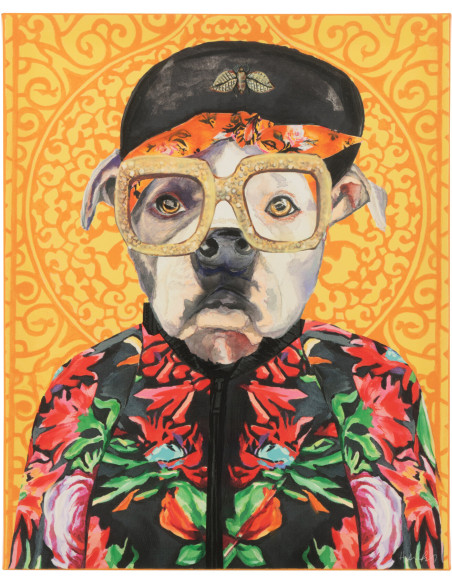 Toile murale peinte pop art Chat 40x50 Felonio 