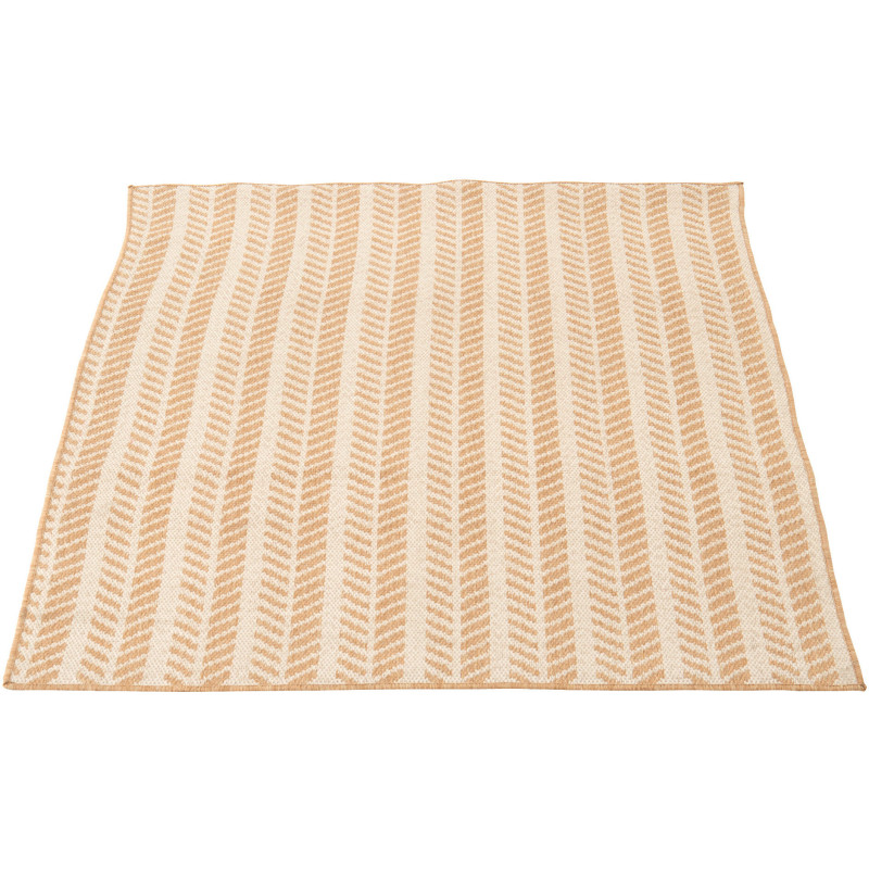 Tapis extérieur style bord de mer Rectangulaire 120x170 Polypropylène Beige Blanc Motif flèches Sablea J-Line - 2