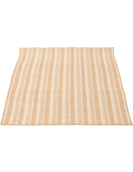 Tapis extérieur style bord de mer Rectangulaire 120x170 Polypropylène Beige Blanc Motif flèches Sablea J-Line - 2
