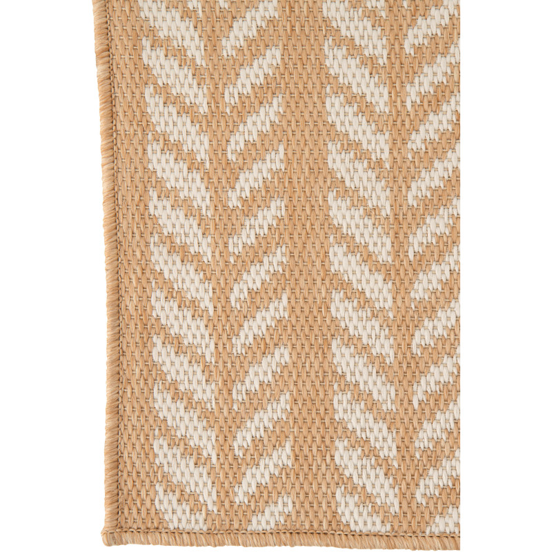 Tapis extérieur style bord de mer Rectangulaire 120x170 Polypropylène Beige Blanc Motif flèches Sablea J-Line - 3