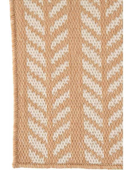 Tapis extérieur style bord de mer Rectangulaire 120x170 Polypropylène Beige Blanc Motif flèches Sablea J-Line - 3