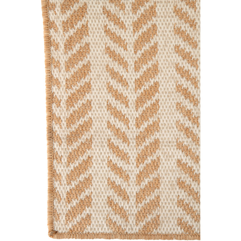 Tapis extérieur style bord de mer Rectangulaire 120x170 Polypropylène Beige Blanc Motif flèches Sablea J-Line - 4
