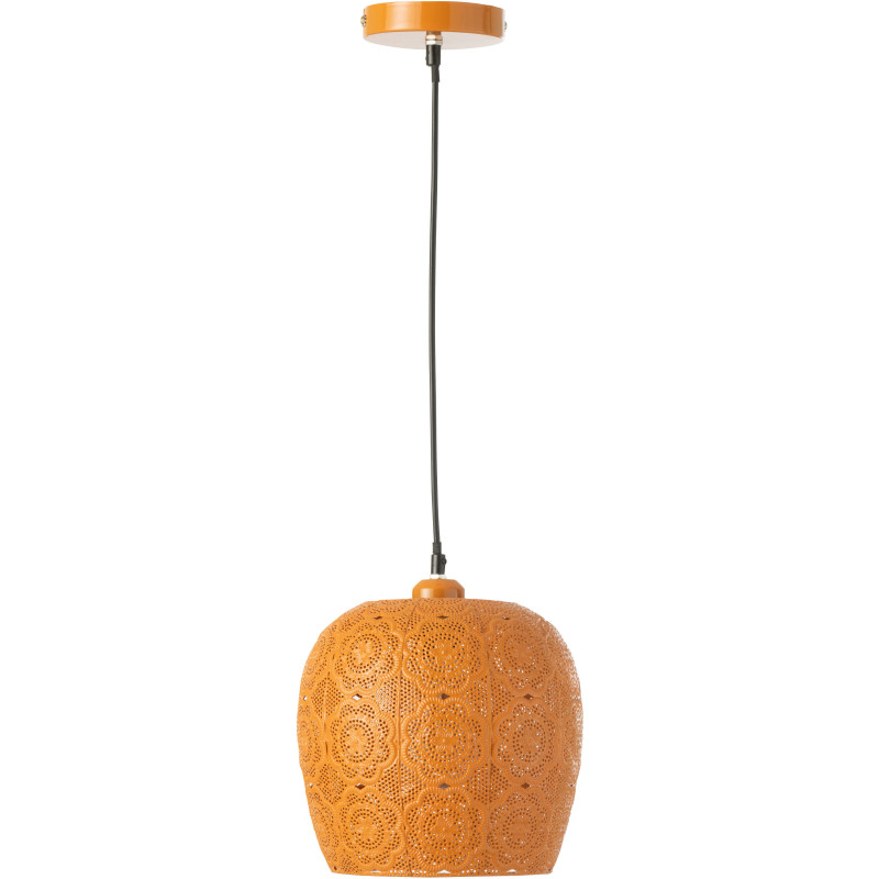 Suspension orientale moderne D 23 cm Métal Orange Alive 