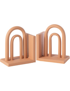 Serre-livre design wabi-sabi H 15 cm Métal Beige Koli 