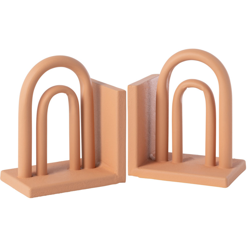 Serre-livre design wabi-sabi H 15 cm Métal Beige Koli 