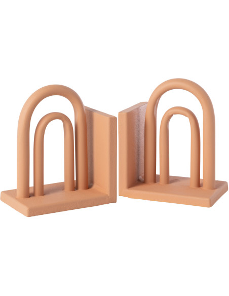 Serre-livre design wabi-sabi H 15 cm Métal Beige Koli 