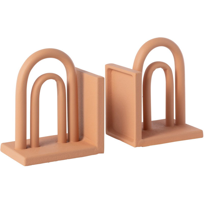 Serre-livre design wabi-sabi H 15 cm Métal Beige Koli 