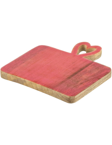 Planche apéro romantique chic Rectangulaire 20 cm Bois de manguier Naturel Rose Amorossi 