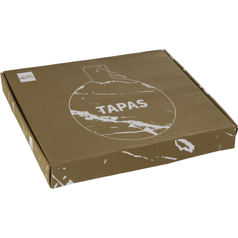 Planche à tapas design chic Ronde 38 cm Marbre Blanc Doré Aperizia 