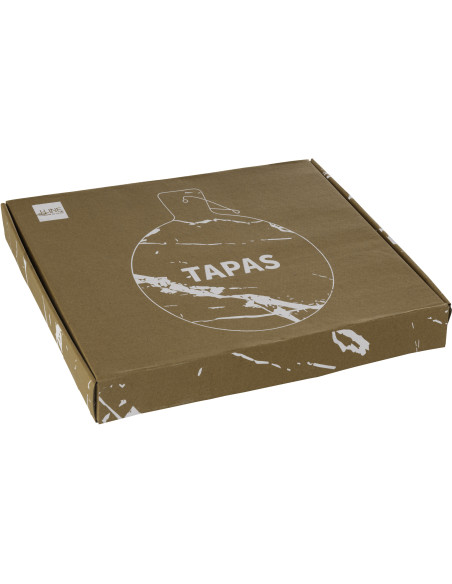 Planche à tapas design chic Ronde 38 cm Marbre Blanc Doré Aperizia 