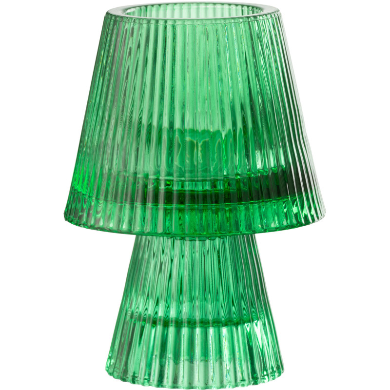 Photophore sur pied design Champignon Verre Vert Lumiop 