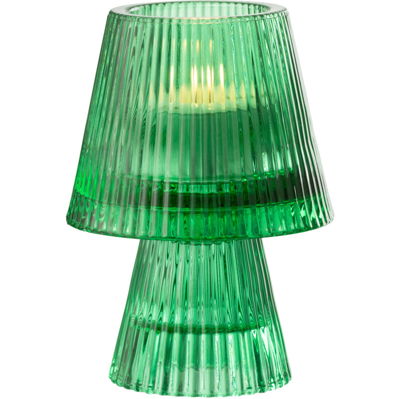 Photophore sur pied design Champignon Verre Vert Lumiop 