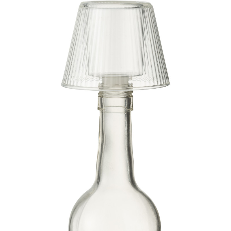Photophore design Chapeau de bouteille Verre Transparent Lumiop 