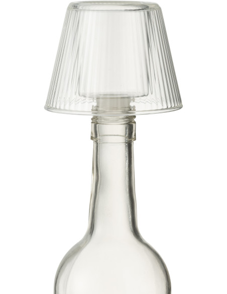 Photophore design Chapeau de bouteille Verre Transparent Lumiop 