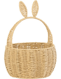 Panier original Oreilles de lapin Papier Naturel Tressé Métal Rabbit 