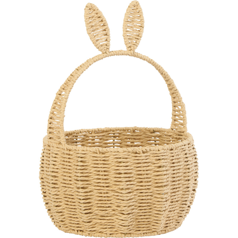 Panier original Oreilles de lapin Papier Naturel Tressé Métal Rabbit 