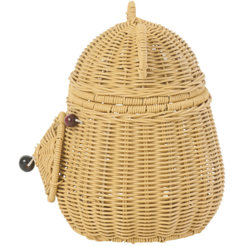 Panier de rangement Tête d'ourson Rotin synthétique Naturel Tressé Callisto 