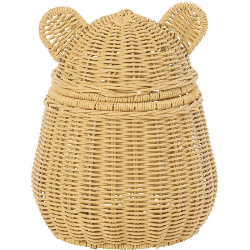 Panier de rangement Tête d'ourson Rotin synthétique Naturel Tressé Callisto 
