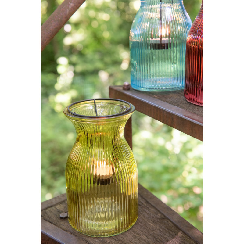 Lot de 6 Photophores design pop H 19 cm Verre Multicolore Popa 